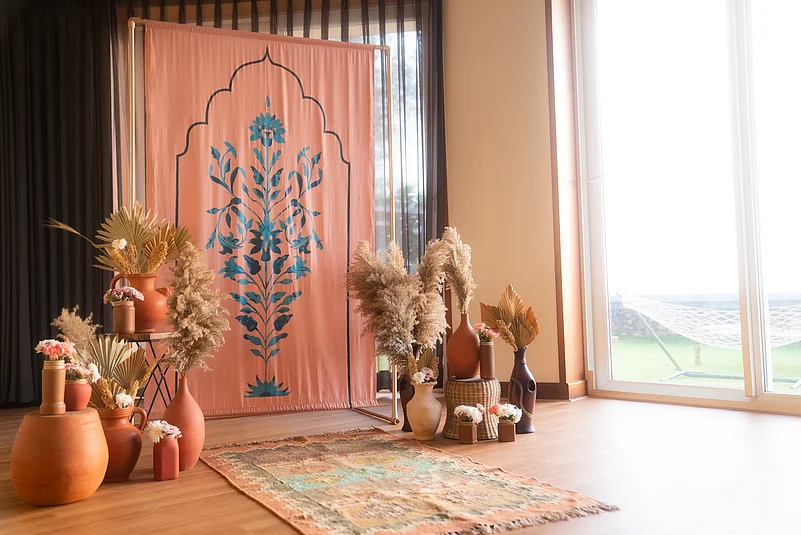 The décor of an engagement function planned by Nose to Tail in Mumbai